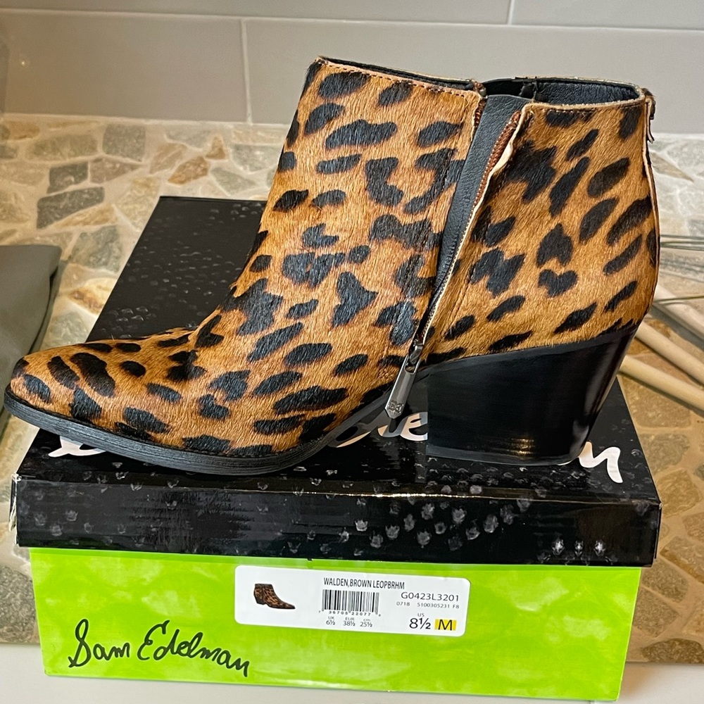 sam edelman cheetah booties